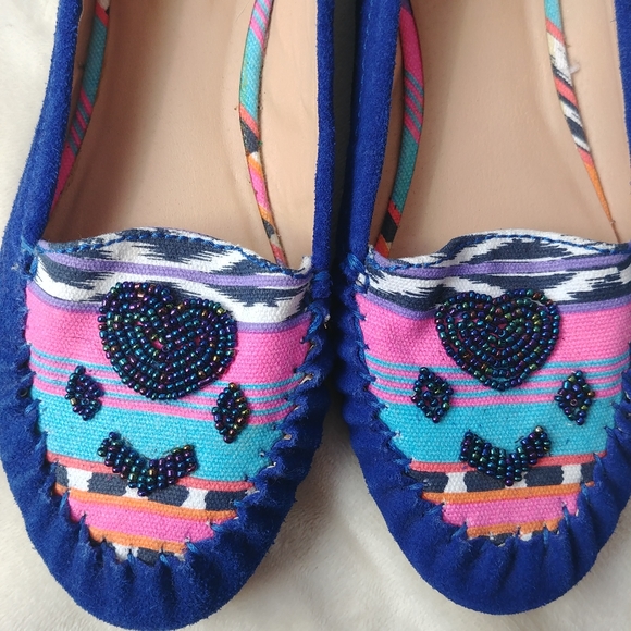 Betsey Johnson flats loafers blue Size 7 - Picture 2 of 7